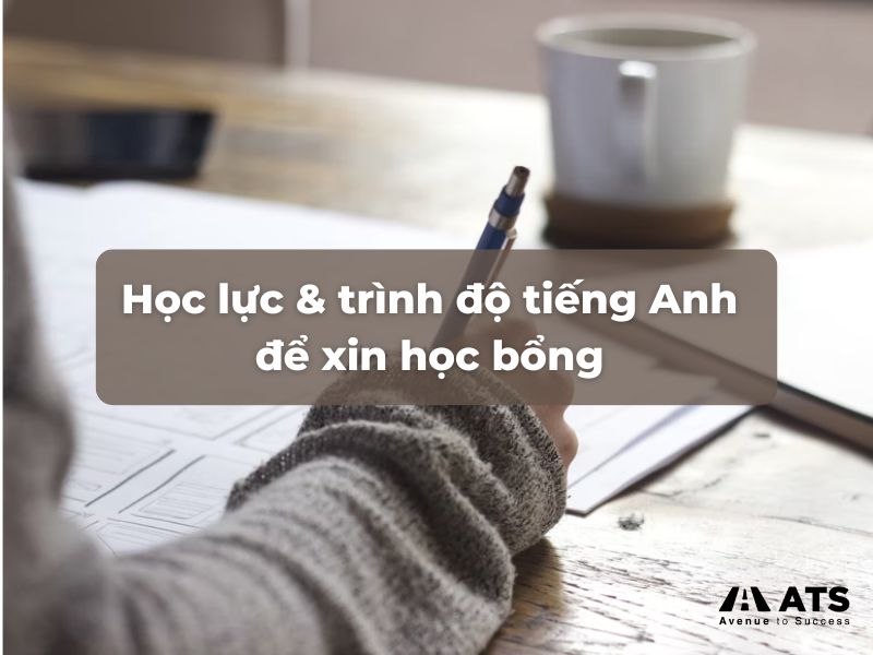 điểm gpa và điểm tiếng anh trung bình cho từng mức học bổng